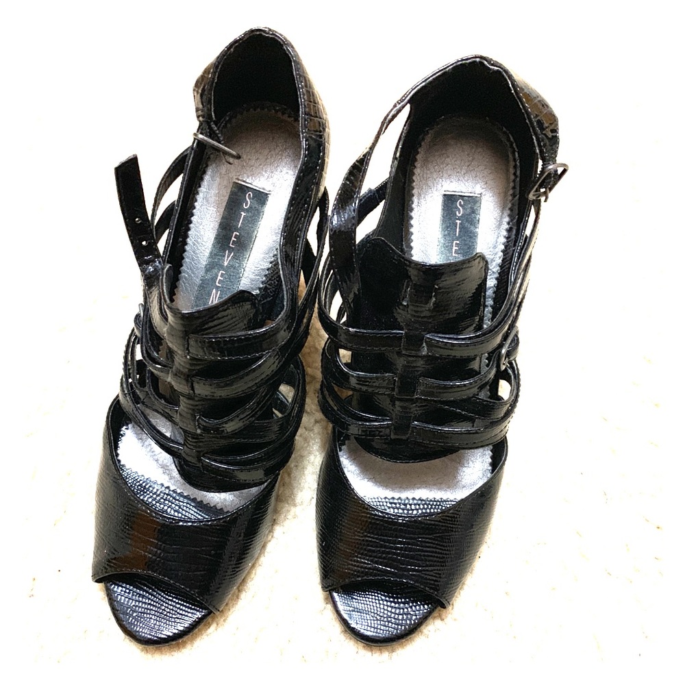 Snakeskin Platform Wedge Sandals